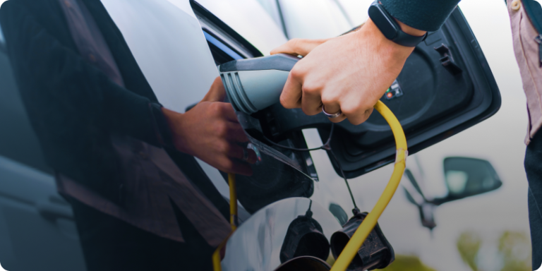 EV charging station installation by Cyberdyne Solar.